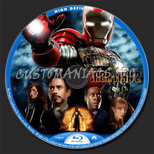 Iron Man 2 blu-ray label