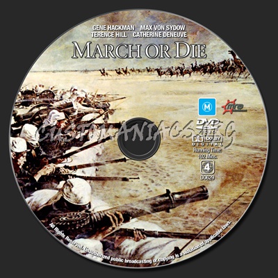 March Or Die dvd label