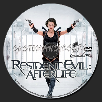 Resident Evil Afterlife dvd label