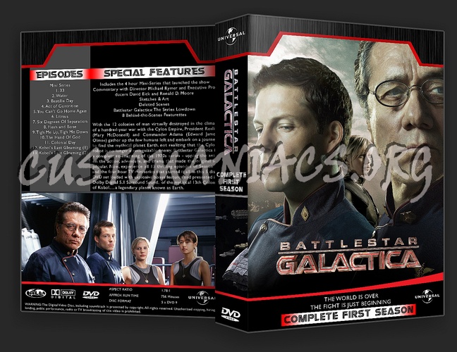 Battlestar Galactica Complete Series 1-4 dvd cover