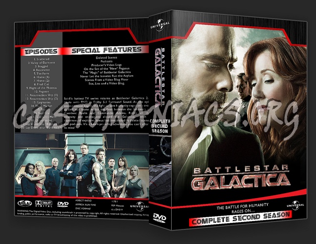 Battlestar Galactica Complete Series 1-4 dvd cover