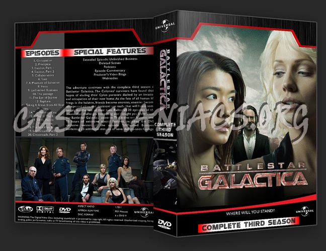 Battlestar Galactica Complete Series 1-4 dvd cover