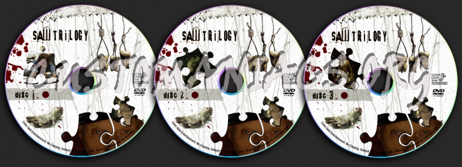 Saw Trilogy dvd label