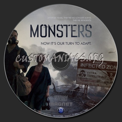 Monsters blu-ray label