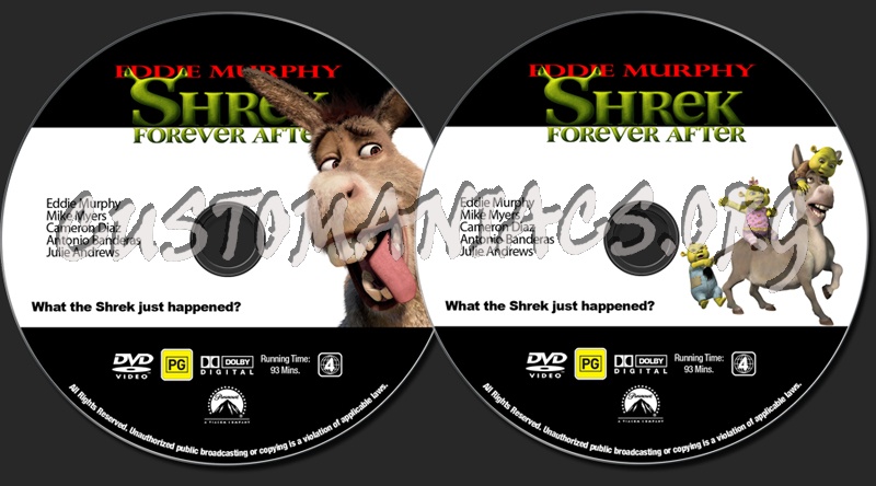 Eddie Murphy Collection - Shrek Forever After dvd label