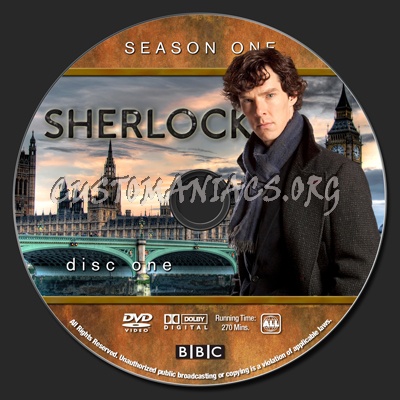 Sherlock Season 1 dvd label