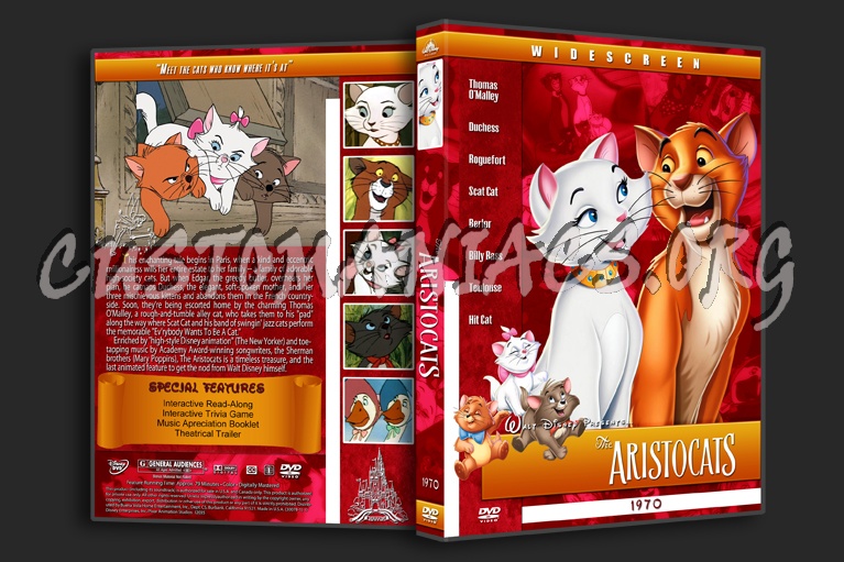 The Aristocats - 1970 dvd cover