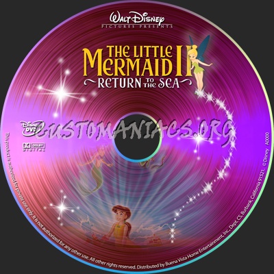 Little Mermaid 2 dvd label