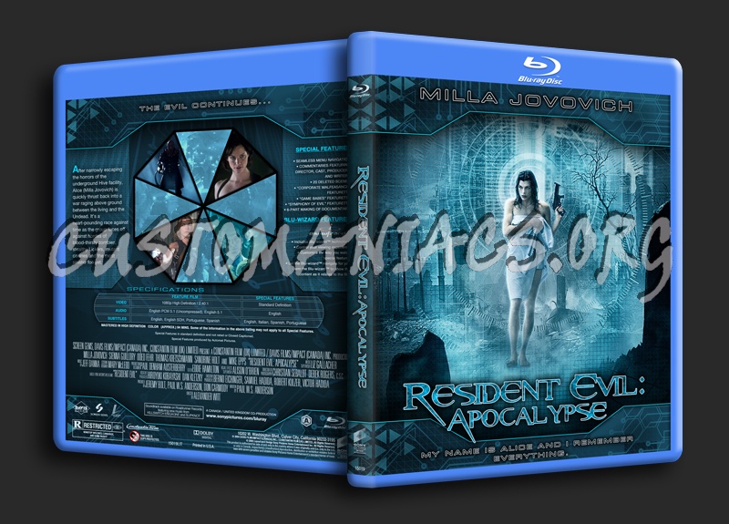 Resident Evil - Apocalypse blu-ray cover