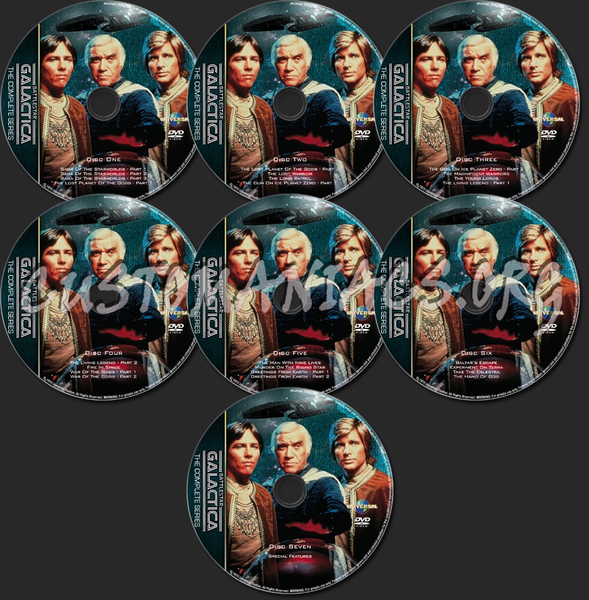 Battlestar Galactica (1978) - TV Collection dvd label