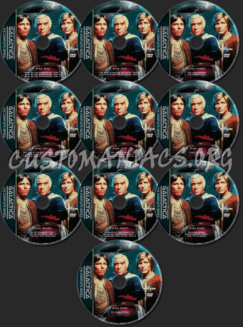 BSG Original Series 10 Disc Set dvd label