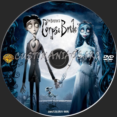 Tim Burton's Corpse Bride dvd label