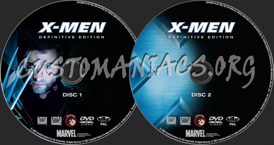 X-Men dvd label