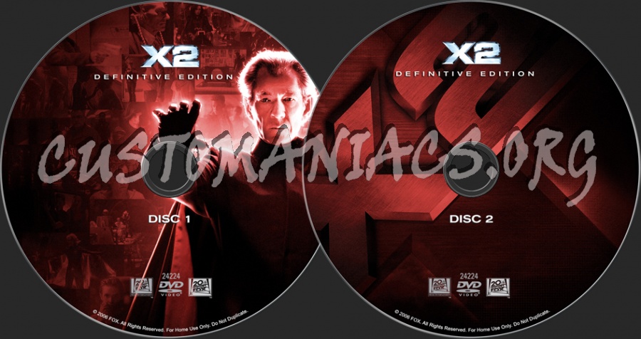 X-Men 2 dvd label