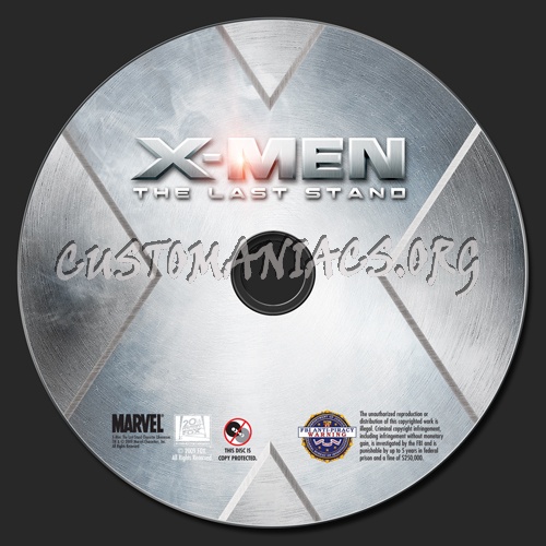 X-Men 3: The Last Stand dvd label