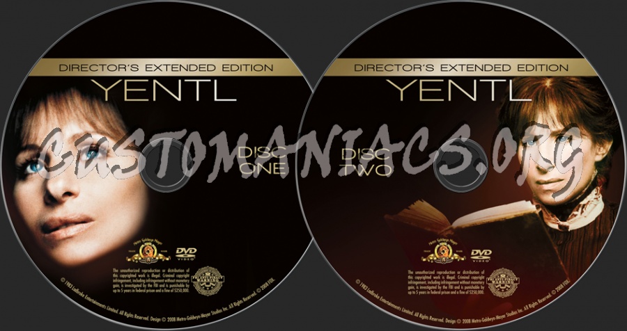 Yentl dvd label