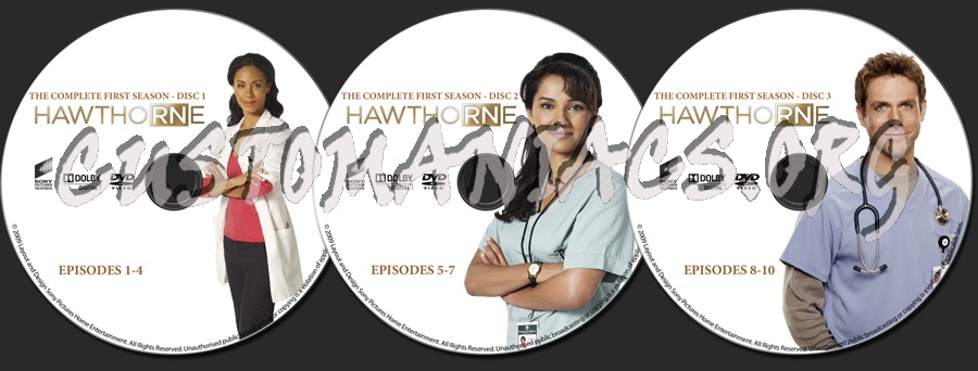 Hawthorne Season 1 dvd label