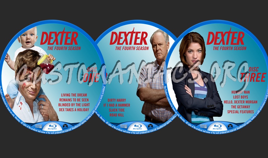 Dexter - Season 4 blu-ray label