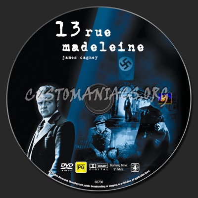 13 Rue Madeleine dvd label