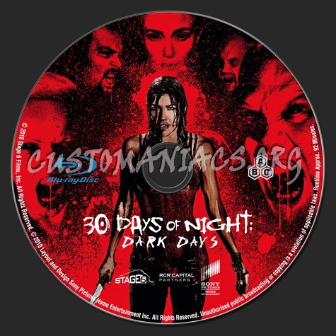 30 Days of Night: Dark Days blu-ray label