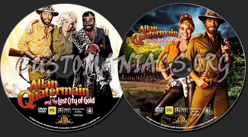 Allan Quatermain And The Lost City Of Gold dvd label