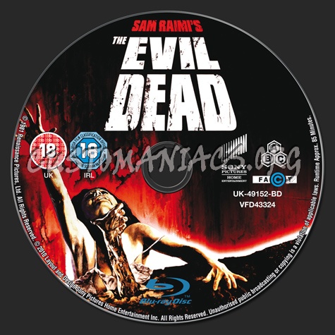 The Evil Dead blu-ray label
