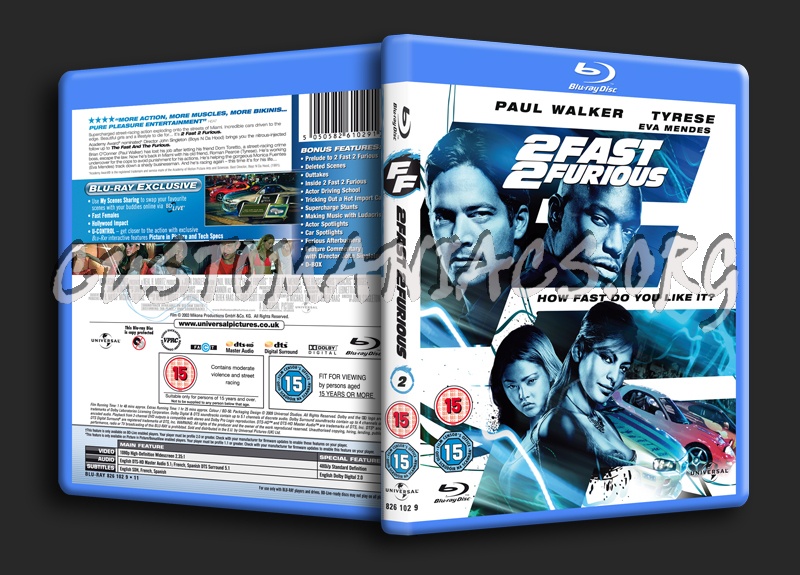 2 Fast 2 Furious blu-ray cover