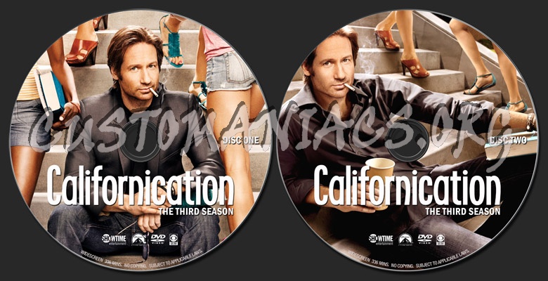 Californication Season 3 dvd label