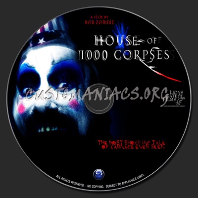 House Of 1000 Corpses blu-ray label