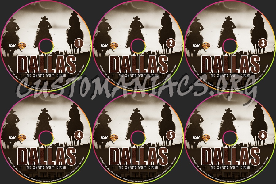 Dallas - Season 12 dvd label