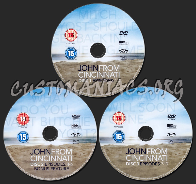 John From Cincinnati Season 1 dvd label