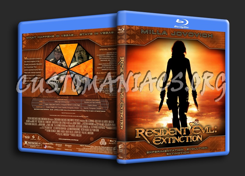 Resident Evil - Extinction blu-ray cover