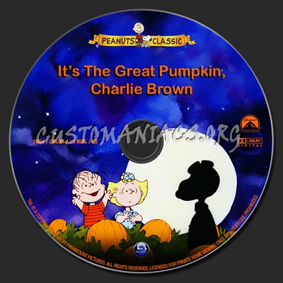 It's The Great Pumpkin Charlie Brown blu-ray label