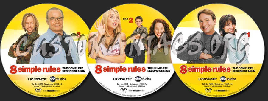 8 Simple Rules Season 2 dvd label