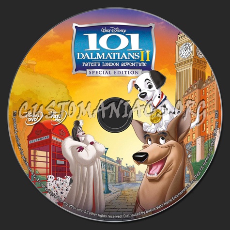 101 Dalmatians 2 dvd label