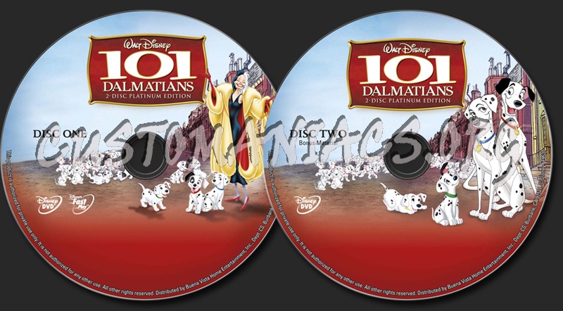 101 Dalmatians dvd label