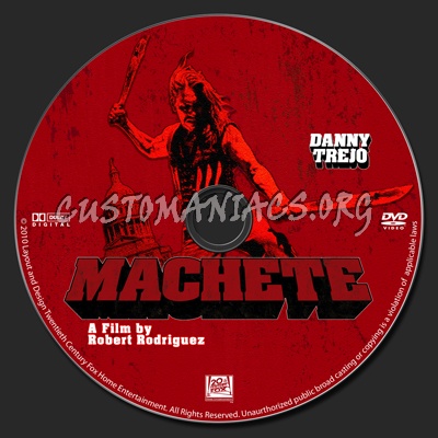 Machete dvd label