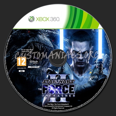 Star Wars The Force Unleashed II dvd label