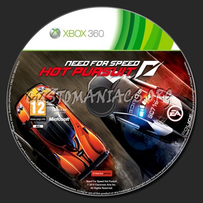 Need For Speed Hot Pursuit dvd label