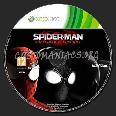 Spider-Man Shattered Dimensions dvd label