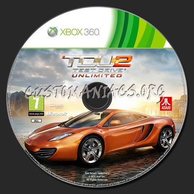 Test Drive Unlimited 2 dvd label