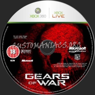 Gears of War dvd label