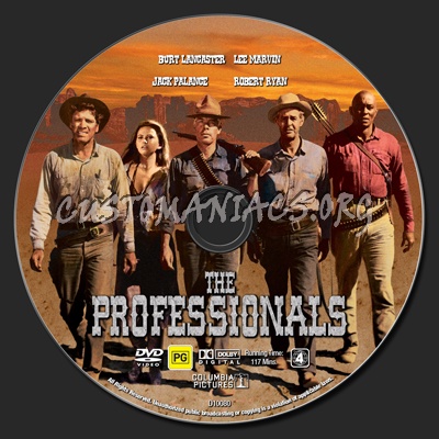 The Professionals dvd label