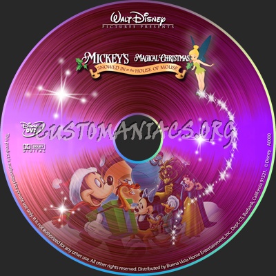 Mickeys Magical Christmas snowed in at the house of mouse dvd label