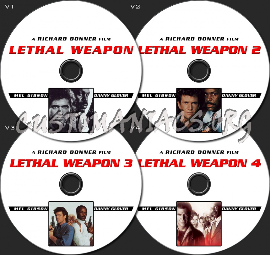 Lethal Weapon 1-4 dvd label