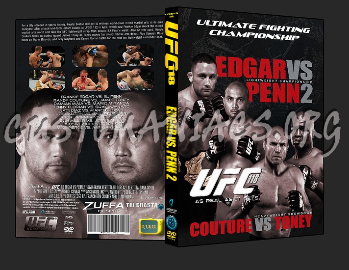 UFC 118 Edgar vs. Penn 2 dvd cover