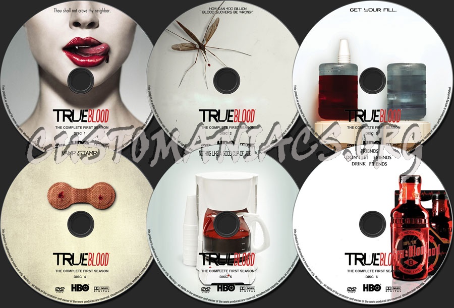 True Blood Season 1 dvd label