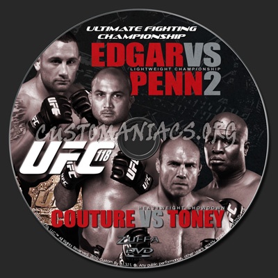 UFC 118 Edgar vs. Penn 2 dvd label