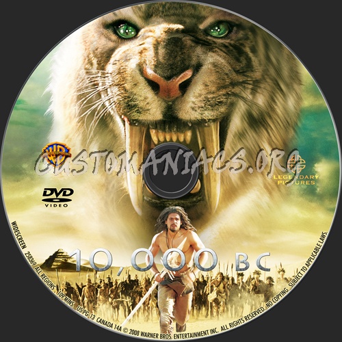 10,000 Bc dvd label