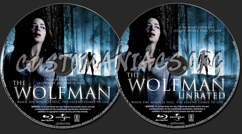 The Wolfman blu-ray label